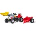 Дитячий трактор на педалях Rolly Toys rollyKid Steyr 6165 CVT з причепом та навантажувачем (023936) title=