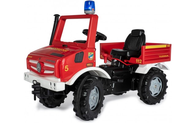 Дитячий автомобіль на педалях Rolly Toys Пожежна служба rollyUnimog Service з мигалками (038220)
