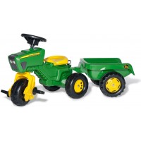 Велосипед триколісний Rolly Toys rollyTrac John Deere з причепом (052769)