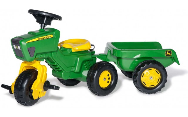 Велосипед триколісний Rolly Toys rollyTrac John Deere з причепом (052769)