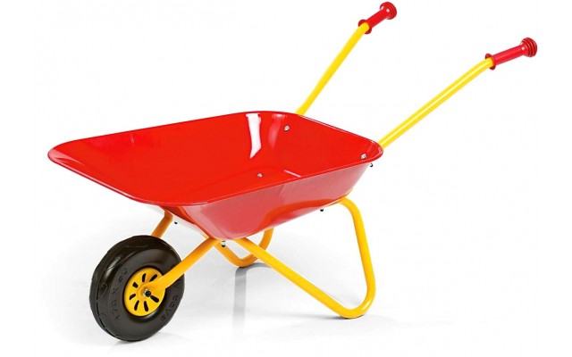 Дитяча садова тачка Rolly Toys з металевим кузовом, червоно-жовта (270804)