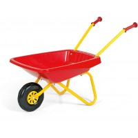 Дитяча садова тачка Rolly Toys з пластиковим кузовом, червоно-жовта (270859)