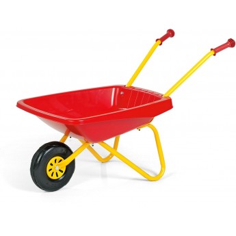 Дитяча садова тачка Rolly Toys з пластиковим кузовом, червоно-жовта (270859)