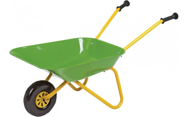 Дитяча тачка садова Rolly Toys із металевим кузовом, жовто-зелена (271801)