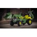 Детский трактор на педалях Rolly Toys rollyJunior John Deere с погрузчиком и экскаватором (811076) title=