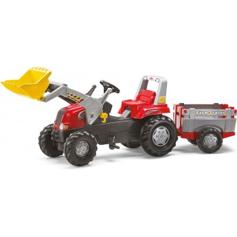 Дитячий трактор на педалях Rolly Toys rollyJunior Farm з причепом та навантажувачем (811397)