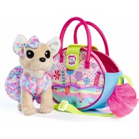 Мягкая Игрушка Chi Chi Love Собачка Чихуахуа Фэшн Сладкая конфета с сумочкой и брелком-сюрпризом (5890001)