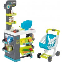 Ігровий набір Smoby Toys Інтерактивний маркет з електронною касою та візком (350230)