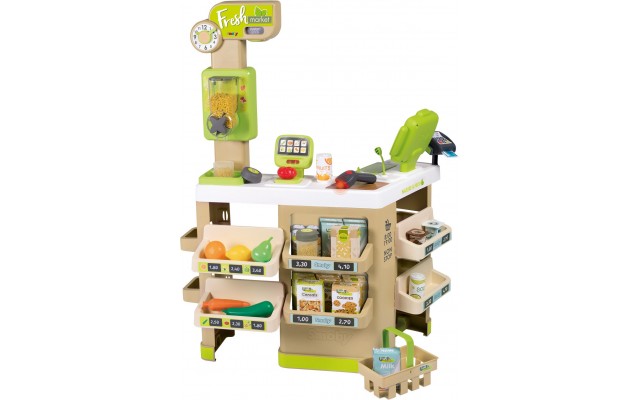 Ігровий набір Smoby Toys Інтерактивний супермаркет Фреш з кошиком (350233)