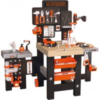 Игровой набор Smoby Toys детская Мега Мастерская 3-в-1 Black+Decker, 100 акс. (360726)