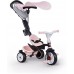 Дитячий триколісний велосипед Smoby Toys Бебі Драйвер Комфорт, рожевий (741501) title=