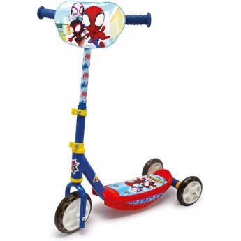 Трехколесный детский самокат Smoby Toys Марвел Спиди металлический (750909)