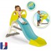 Детская горка Smoby Toys 150 см с водным эффектом, голубая (820505) title=