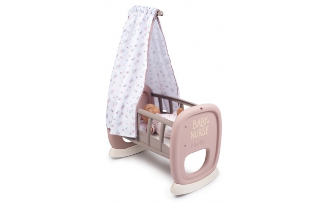 Игрушечная колыбель Smoby Baby Nurse Для пупса, с балдахином и аксес. (220373)
