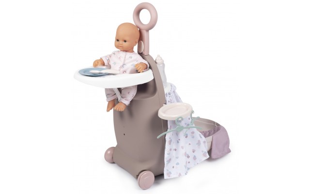 Набор для пупса Smoby Baby Nurse 3-в-1 Раскладной чемодан со стульчиком и кроватью (220374)