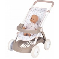 Коляска для куклы Smoby Toys Baby Nurse Розовая пудра. Прогулка с корзиной (254018)