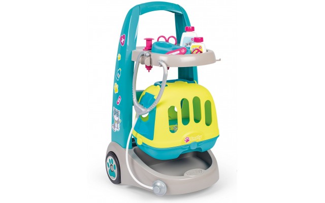 Ігровий набір Smoby Мобільна ветеринарна клініка з переноскою та котом (340402)