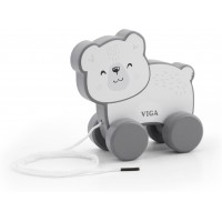 Іграшка каталка Viga Toys PolarB Білий ведмедик (44001)