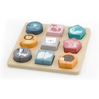 Деревянный пазл Viga Toys PolarB Фигуры и зверята (44012)