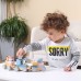 Іграшка потяг-пірамідка Viga Toys PolarB Звірята (44015) title=