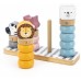 Дерев'яний сортер-пірамідка Viga Toys PolarB Звірята (44022) title=