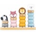 Дерев'яний сортер-пірамідка Viga Toys PolarB Звірята (44022) title=