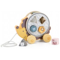 Деревянная каталка-сортер Viga Toys PolarB Ежик (44025)