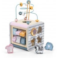 Бізікуб Viga Toys PolarB 5-в-1 з дерева (44030)