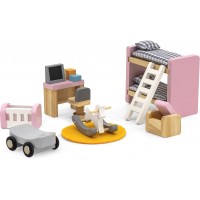 Дерев'яні меблі для ляльок Viga Toys PolarB Дитяча кімната (44036)