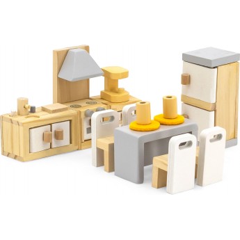 Дерев'яні меблі для ляльок Viga Toys PolarB Кухня та їдальня (44038)