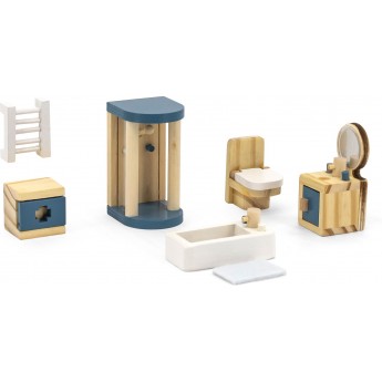 Деревянная мебель для кукол Viga Toys PolarB Ванная комната (44039)