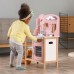 Детская деревянная кухня Viga Toys PolarB с посудой, розовая (44046) title=