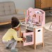 Детская деревянная кухня Viga Toys PolarB с посудой, розовая (44046) title=