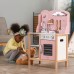 Детская деревянная кухня Viga Toys PolarB с посудой, розовая (44046) title=
