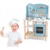 Детская деревянная кухня Viga Toys PolarB с посудой, голубая (44047) title=