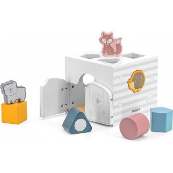 Дерев'яний сортер Viga Toys Polar з брязкальцем, 56 ел. (44052)