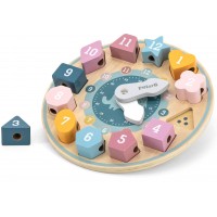 Деревянный сортер-шнуровка Viga Toys PolarB Часы (44053)