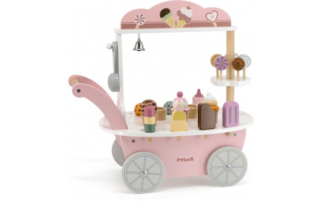 Дерев'яний ігровий набір Viga Toys PolarB Магазин морозива на колесах (44054)