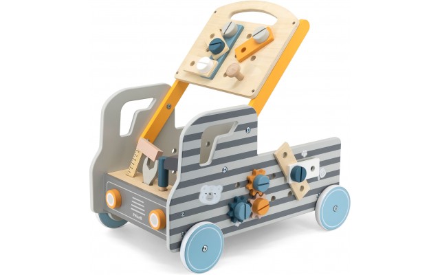 Детская деревянная машинка Viga Toys PolarB с инструментами  (44066)