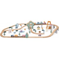 Дерев'яна залізниця Viga Toys PolarB 90 ел. (44067)