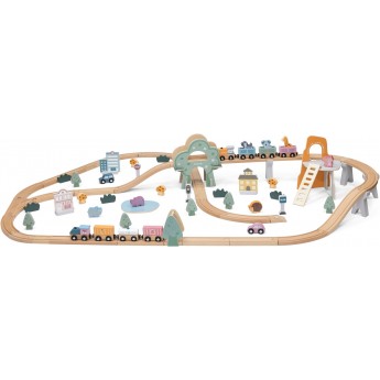 Деревянная железная дорога Viga Toys PolarB 90 ел. (44067)