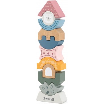 Іграшка пірамідка-балансир Viga Toys PolarB Дерев'яна вежа (44070)