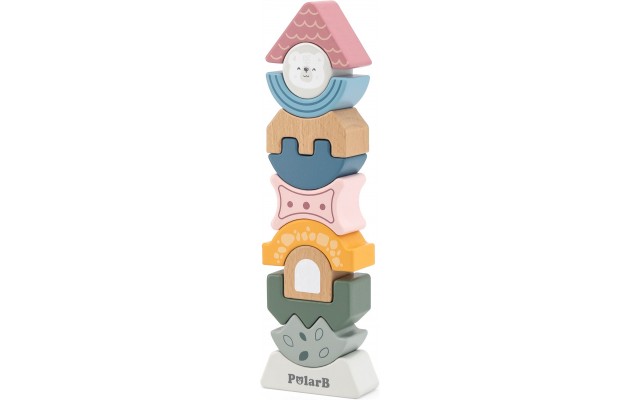 Іграшка пірамідка-балансир Viga Toys PolarB Дерев'яна вежа (44070)