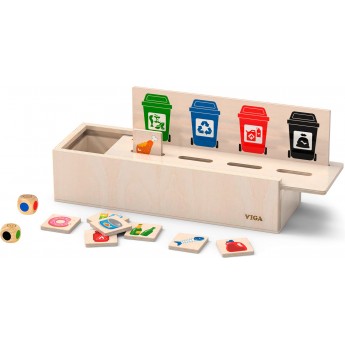 Деревянный сортер-игра Viga Toys Сортировка мусора (44504)