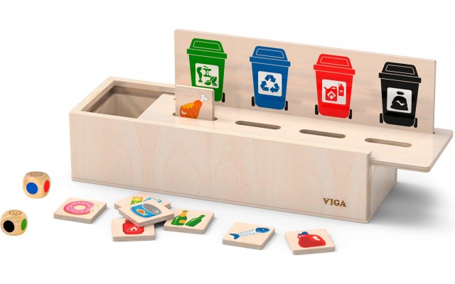 Дерев'яний сортер-гра Viga Toys Сортування сміття (44504)
