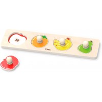 Пазл для раннього розвитку Viga Toys Рамка-вкладиш Фрукти з дерева (44531)