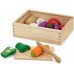 Іграшкова їжа Viga Toys Нарізані овочі з дерева (44540) title=
