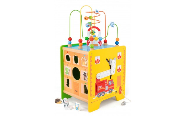 Бізікуб дерев'яний Viga Toys Великий мультикуб 5 в 1 (44548FSC)