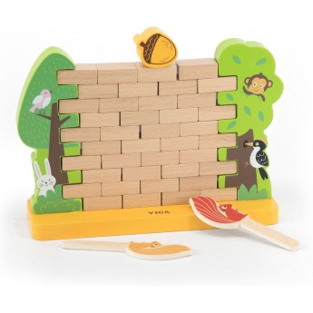 Деревянная настольная игра Viga Toys Стена из кирпичиков (44566)