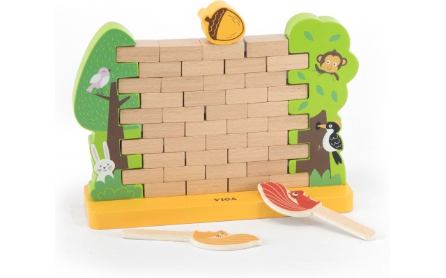 Деревянная настольная игра Viga Toys Стена из кирпичиков (44566)